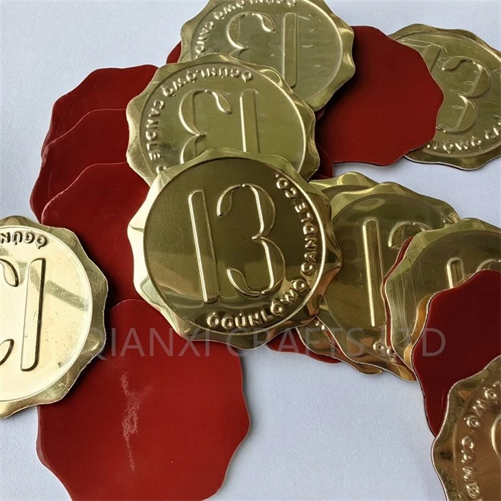 Gold Plated Embossed Metal Number Badge price