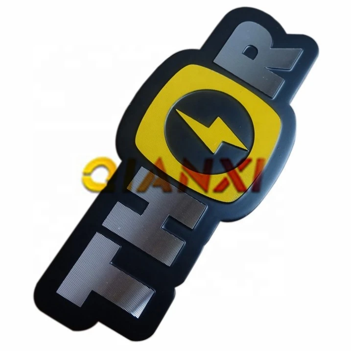 Gold Plated Embossed Metal Number Badge factory